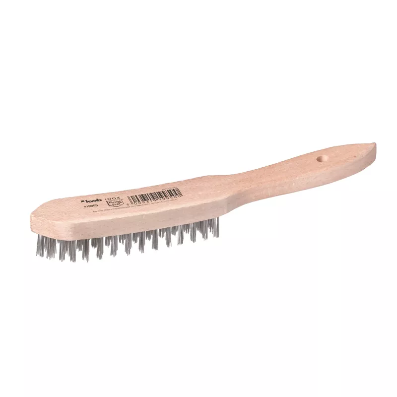 kwb 919950 rankinė vielinė šepetys su 4 eilių plieniniais šereliais, 255 mm