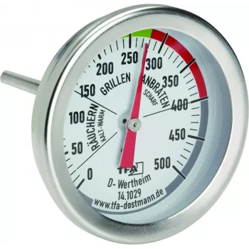 TFA Dostmann 14.1029 nerūdijančio plieno šaldytuvo ir šaldiklio termometras, analoginis ciferblatas, -30 iki +30 °C, 52 mm skersmuo