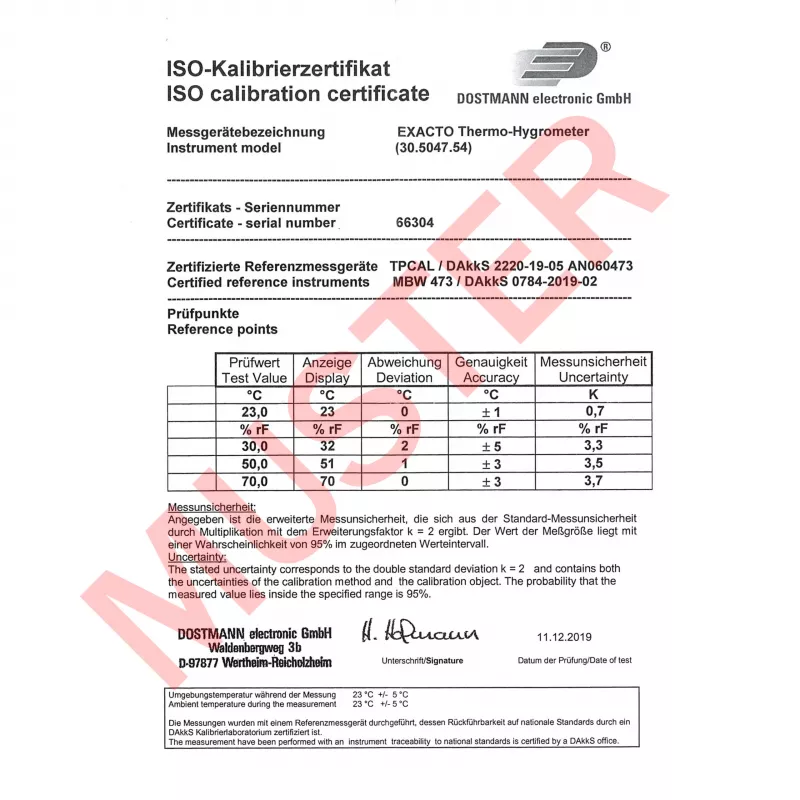 TFA Dostmann EXACTO skaitmeninis termo-higrometras, sidabrinis 30.5047.54.K