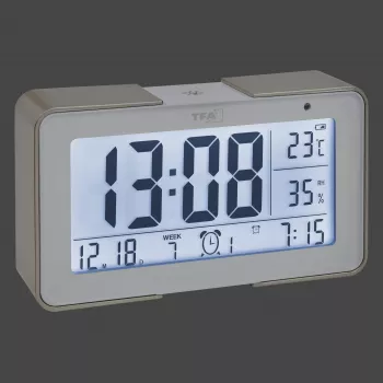 TFA Dostmann 60.2540.53 radijo bangomis valdomas žadintuvas auksinis/baltas