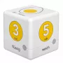 TFA Dostmann Cube Timer skaitmeninis virtuvės laikmatis, baltas/geltonas, atgalinė ir tiesioginė eiga, 99 min 59 sek., LCD, garsinis signalas, 2x AAA komplekte 38.2041.07