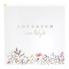 Goldbuch Blütenliebe 30x31 vestuvinis fotoalbumas, 60 baltų lapų, gėlėmis puoštas viršelis 08 044