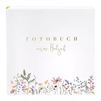 Goldbuch Blütenliebe 30x31 vestuvinis fotoalbumas, 60 baltų lapų, gėlėmis puoštas viršelis 08 044