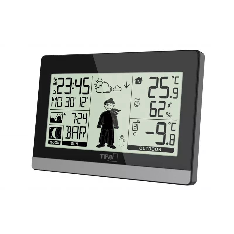 TFA Dostmann Weather Boy belaidė meteorologijos stotis, juoda 35.010832