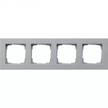 Gira E2 Flat aliuminis 4 vietų rėmelis, įleidžiamas, matinis, horizontalus 214255