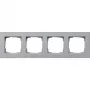 Gira E2 Flat aliuminis 4 vietų rėmelis, įleidžiamas, matinis, horizontalus 214255