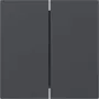 Gira Rocker Switch Cover 349528, 2-Gang, Straight, Anthracite, System 55