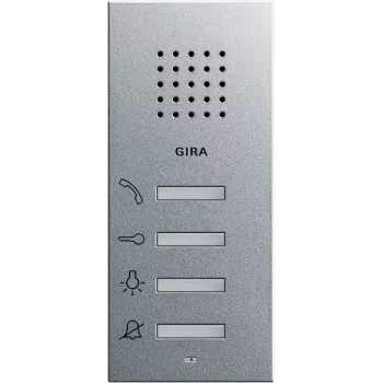 Gira Surface-Mounted Hands-Free Indoor Video Intercom Station, Aliuminis 125026