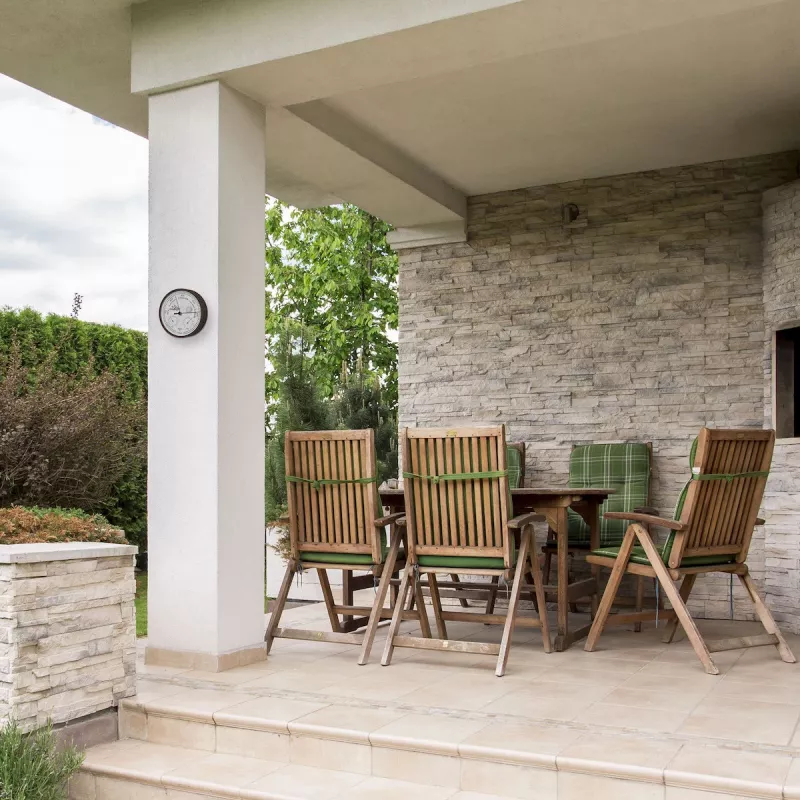 TFA Dostmann 20.2027.08 analoginė orų stotelė su barometru, termometru ir higrometru, baltas ciferblatas, žalvarinis apvadas, montuojama ant sienos