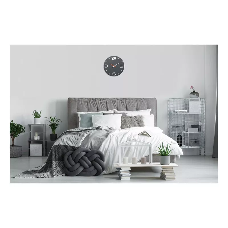 TFA Dostmann Design Radio valdomas sieninis laikrodis Contour, juodas/baltas (60.3536.10)