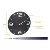 TFA Dostmann Design Radio valdomas sieninis laikrodis Contour, juodas/baltas (60.3536.10)