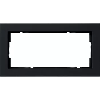 Gira Cover Frame 2-Gang juodas blizgus System 55 100209