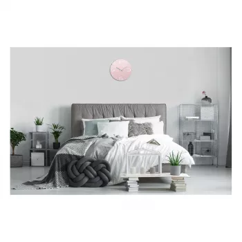 TFA Dostmann Design Radiobanginis sieninis laikrodis Contour, švelniai rožinis/baltas (60.3536.16)