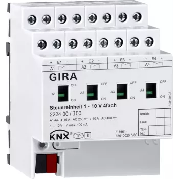 GIRA Control Unit 222400 1-10V 4 kanalų rankinio valdymo KNX modulis (222400)