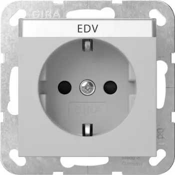 Gira SCHUKO elektros lizdas su padidinta apsauga nuo prisilietimo, System 55, blizgus grynas baltas 4462015