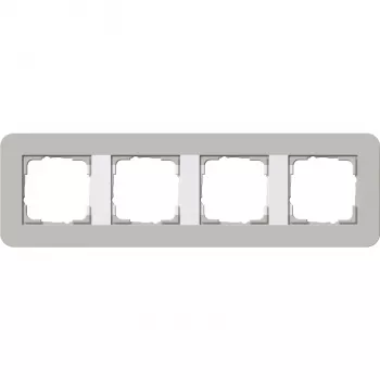 Gira Standard 55 rėmelis 4 vietų pilkas/švariai baltas 0214412