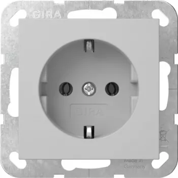 Gira SCHUKO lizdas System 55, pilkos matinės spalvos, padidinta apsauga nuo prisilietimo 4180015