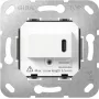 Gira SCHUKO lizdo įdėklas su USB Type C PD, 16 A, 250 V, įleidžiamas, juodas 236200