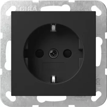 Gira System 55 SCHUKO kištukinis lizdas su atlenkiamu dangteliu, padidinta apsauga nuo prisilietimo, grynai balta blizgi 4183005