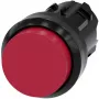 Siemens SIRIUS ACT mygtuko priekinis elementas, plastikinis, raudonas, 22mm, neapšviestas, momentinis 3SU1000-0BB20-0AA0