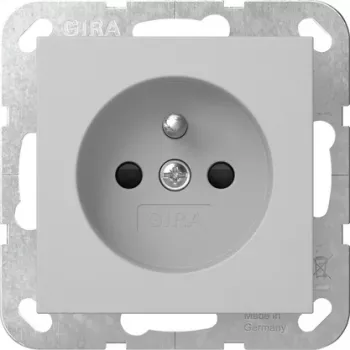 GIRA 4485015 Schuko lizdas su įžeminimo kontaktu, System 55, blizgus grynas baltas