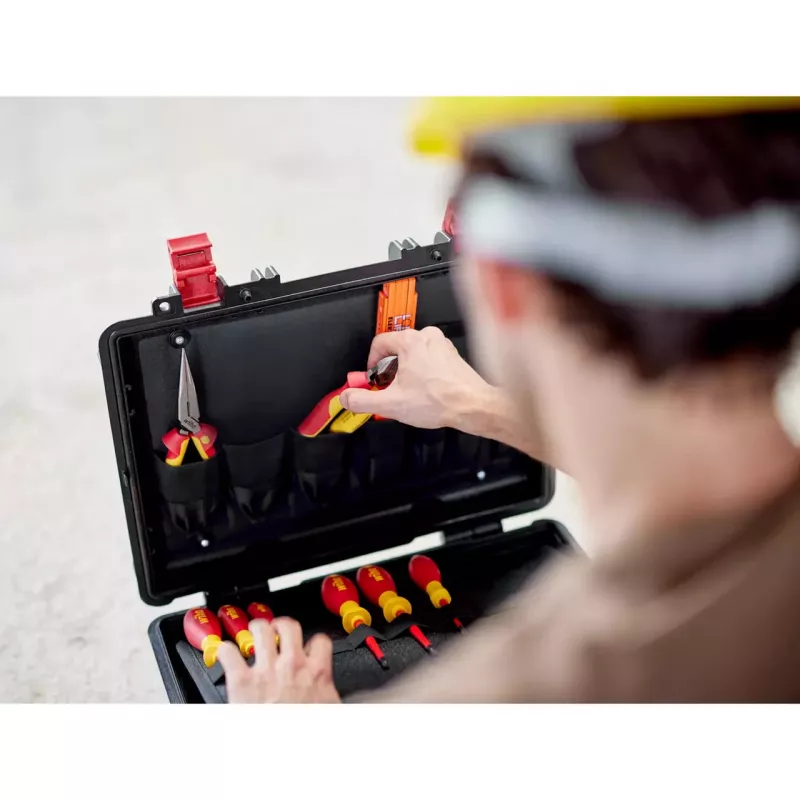 Wiha Basic Set L Electric 46 dalių VDE izoliuotų įrankių rinkinys su dėklu 47312
