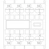 Siemens SIRIUS pagalbinis kontaktų blokas 1NO+3NC, priekinio montavimo, varžtiniai gnybtai, 3RH2911-2HA13