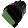 Siemens SIRIUS ACT perjungiklio priekinis elementas, plastikinis, žalias, 22 mm, 2 padėčių, O-I, fiksuojamas 3SU1002-2BF40-0AA0