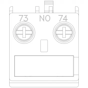 Siemens SIRIUS pagalbinis kontaktų blokas 1 NO, priekinis montavimas 3RT2 kontaktoriams ir 3RH2 relėms, varžtiniai gnybtai, 690V izoliacija, 3RH2911-1AA10