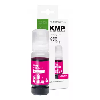 KMP rašalo papildymo buteliukas purpurinis 60 ml, skirtas Canon GI-53M (4681C001) 1583,0006