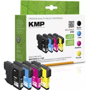 KMP MULTIPACK B78V suderinamų rašalo kasečių rinkinys - juoda, žydra, purpurinė, geltona - Brother DCP-6690CW, MFC-5890CN, MFC-5895CW, MFC-6490CW, MFC-6890CDW