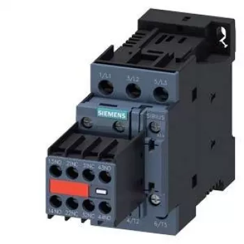 Siemens SIRIUS 3RT2 galios kontaktorius 11kW/400V 2NO+2NC 24V DC ritė, varžtiniai gnybtai, IP20 3RT20261BB443MA0