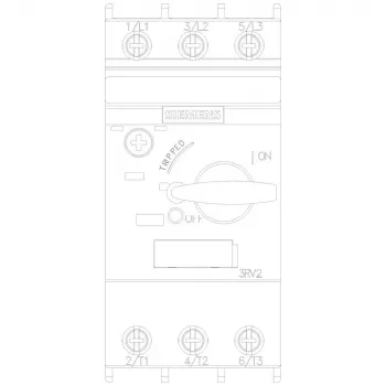 SIEMENS SIRIUS 3RV2021-1BA10 variklio starterio apsauginis jungiklis, 0,7-1,0 A, 3 polių, varžtiniais gnybtais
