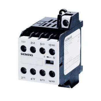 Siemens SIRIUS 3TG10 mini kontaktoriuss 3TG1010-0AC2, 3 polių, 24 V AC ritė, 3 A AC-3, 1 NO pagalbinis kontaktas