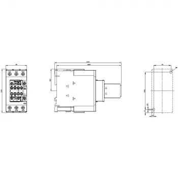 SIEMENS SIRIUS 3RT20 galios kontaktorius, 37 kW, 72 A, 3 polių, 24 V AC ritė, 2 NO + 2 NC pagalbiniai kontaktai 3RT20381AD04