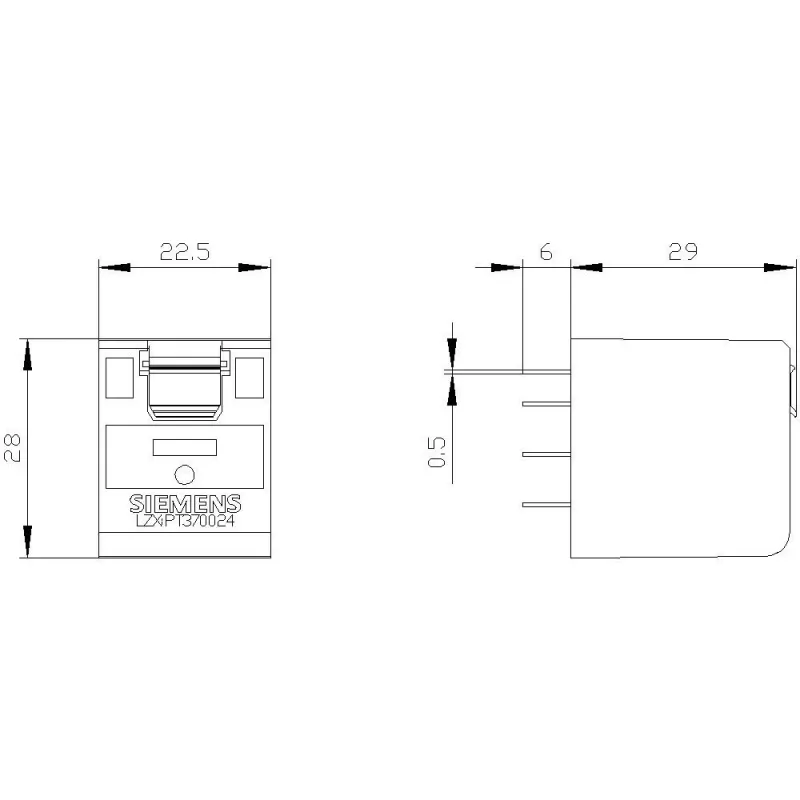 Siemens SIRIUS LZX:PT370024 kištukinis relė 24V DC 3CO 10A
