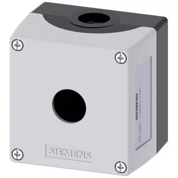 Siemens SIRIUS ACT 3SU18011AA001AA1 korpusas 4 padėčių selektoriui, 22 mm, juodas plastikas, IP66/IP67/IP69K, M20 kabelių įvadai