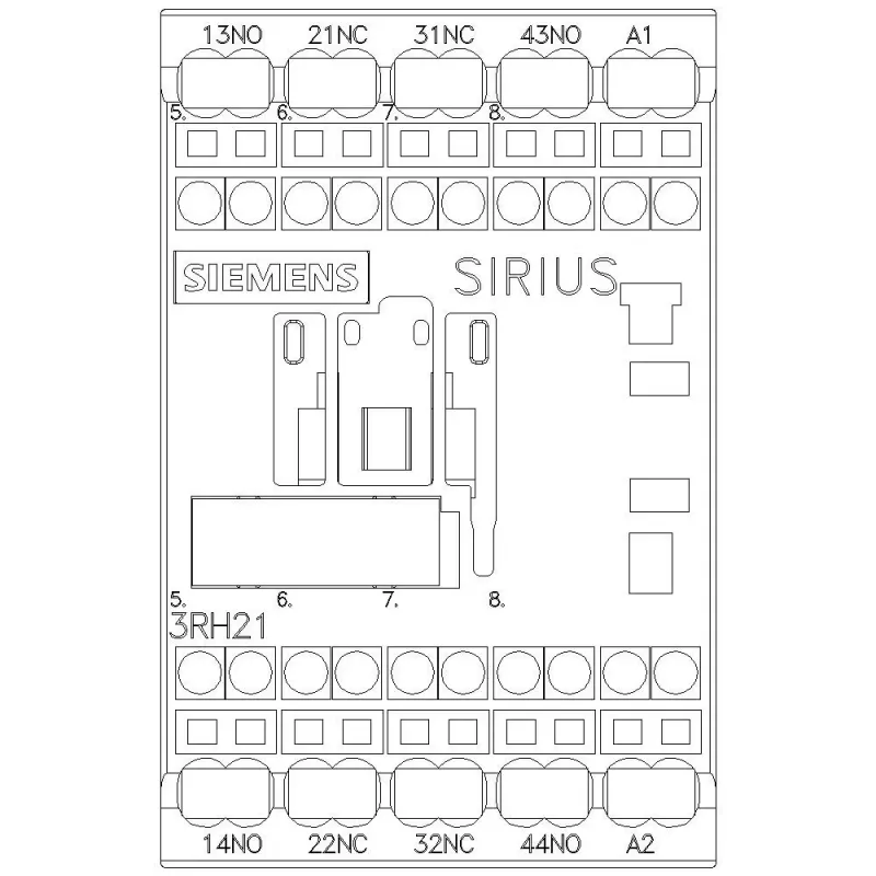 Siemens SIRIUS 3RH2 pagalbinis kontaktorius 3RH2122-2AP60, 4 polių, 2NO+2NC, 230 V AC ritė, varžtiniai gnybtai