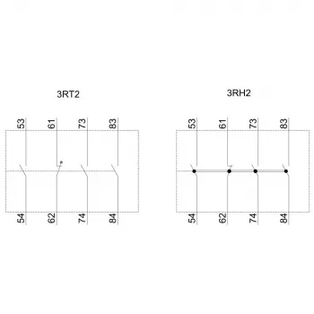 Siemens 3RH2911-1XA31-0MA0 pagalbinis kontaktų blokas, 3NO+1NC, priekinis montavimas, varžtiniai gnybtai