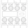 Siemens 3RH2911-1XA31-0MA0 pagalbinis kontaktų blokas, 3NO+1NC, priekinis montavimas, varžtiniai gnybtai