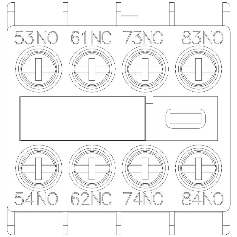 Siemens 3RH2911-1XA31-0MA0 pagalbinis kontaktų blokas, 3NO+1NC, priekinis montavimas, varžtiniai gnybtai