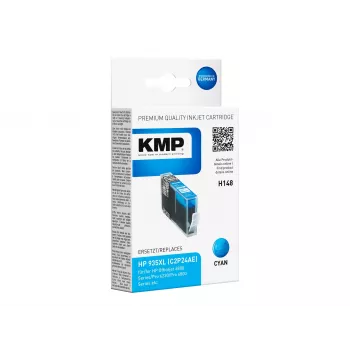 KMP H148 Didelio našumo suderinama žydros spalvos rašalo kasetė, skirta HP OfficeJet 6812, 6815, 6820, 6822, 6825, Pro 6235 (15 ml, 825 psl.) 1744,0003