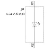 Siemens SIRIUS ACT LED modulis su integruotu LED, AC/DC 6-24V, geltonas (3SU14011BG301AA0)
