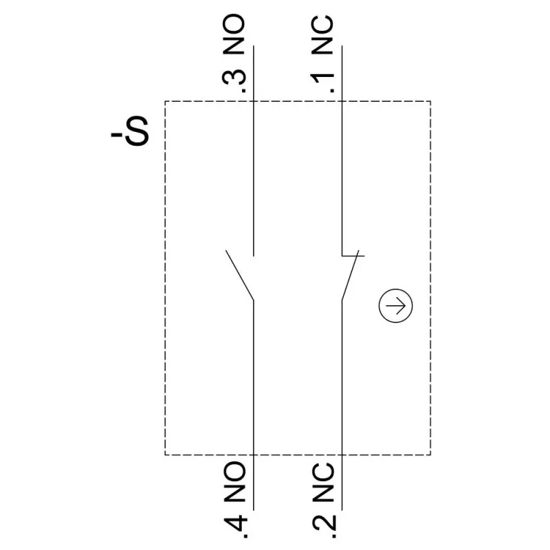 SIEMENS SIRIUS ACT kontaktinis modulis 3SU1400-1AA10-3FA0, 1NO+1NC, varžtiniai gnybtai