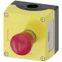 Siemens SIRIUS ACT 3SU18010NE004AB2 grindų montavimo valdymo stotis su raudonu pasukamuoju atleidimo mygtuku, 1 NO, IP66/67/69K, pilka