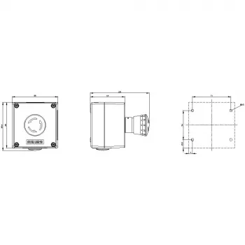 SIEMENS SIRIUS ACT tuščias korpusas 22 mm valdymo įtaisams, juodas plastikas, 1 valdymo taškas, IP66/IP67/IP69K 3SU18510NB002AA2