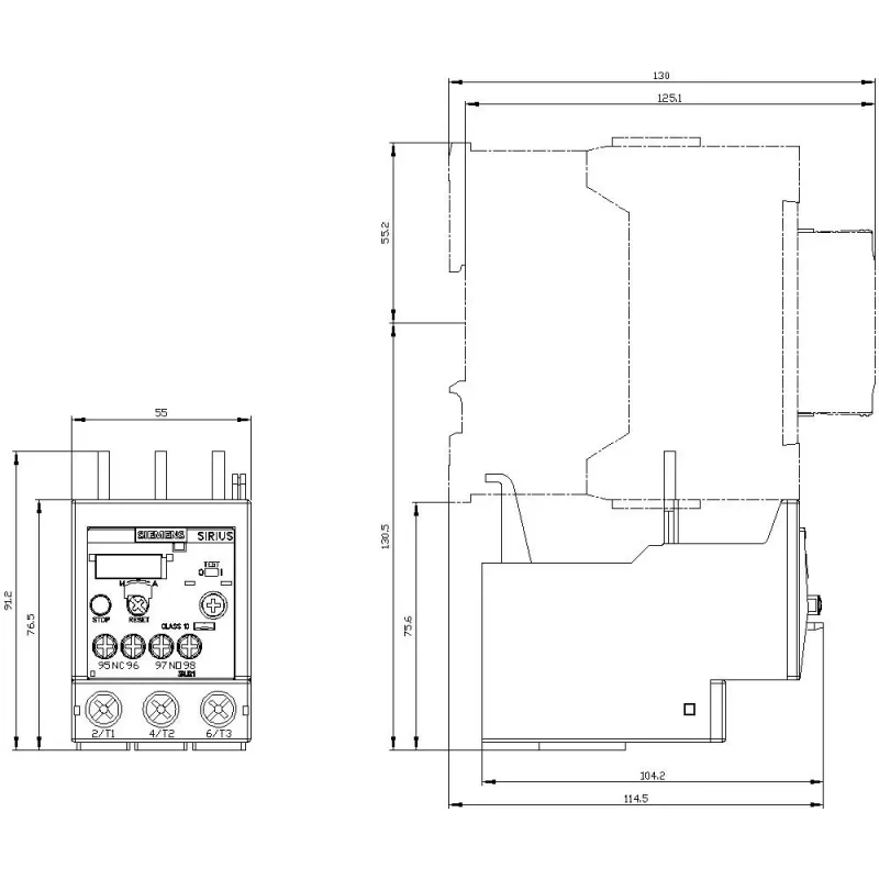 SIEMENS SIRIUS 3RU2136-4EB0 šiluminė perkrovos relė 22-32 A, Class 10