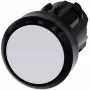 Siemens SIRIUS ACT Mygtuko Priekinis Elementas, plastikinis, baltas, 22 mm 3SU1000-0AA60-0AA0