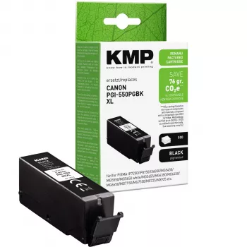 KMP juoda rašalo kasetė, suderinama su Canon PGI-550 XL PGBK (1518,0001)