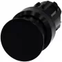 Siemens SIRIUS ACT grybo formos mygtuko priekinis elementas, plastikinis, juodas, 22mm, 40mm aktuaratorius, fiksuojamasis, išjungiamas patraukus 3SU1000-1AD10-0AA0